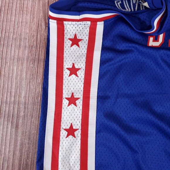 *FLAWS* Adidas Mens XL Julius Erving #6 76ers NBA Hardwood Classics Jersey - Picture 6 of 16